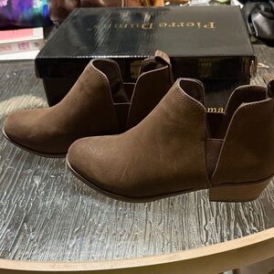 Pierre Dumas Dark Brown Chelsea Ankle Booties